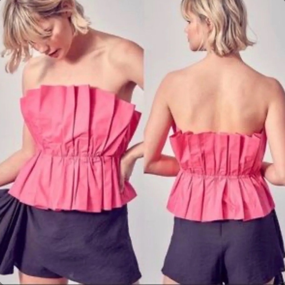 Do+Be Ruffled Strapless Top - Picture 3 of 4
